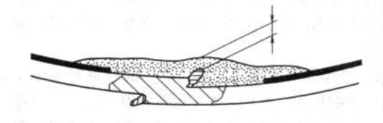 Figure 3-94 Weld Spatter Covered by Powder Coating